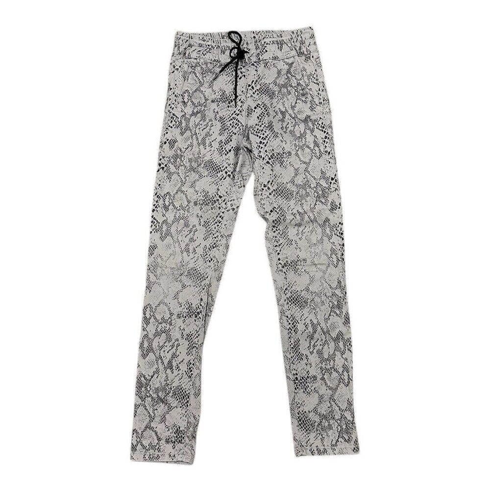 FLOG Gray Stretch Snake Skin Pattern Skinny Leg Pants Size 24 Drawstring